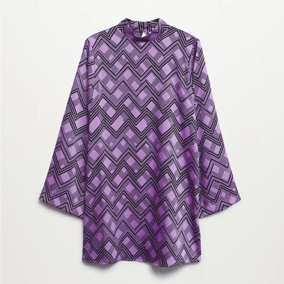 Mango Co-Ord Modest Set Geometric Print - Picture 3 of 7